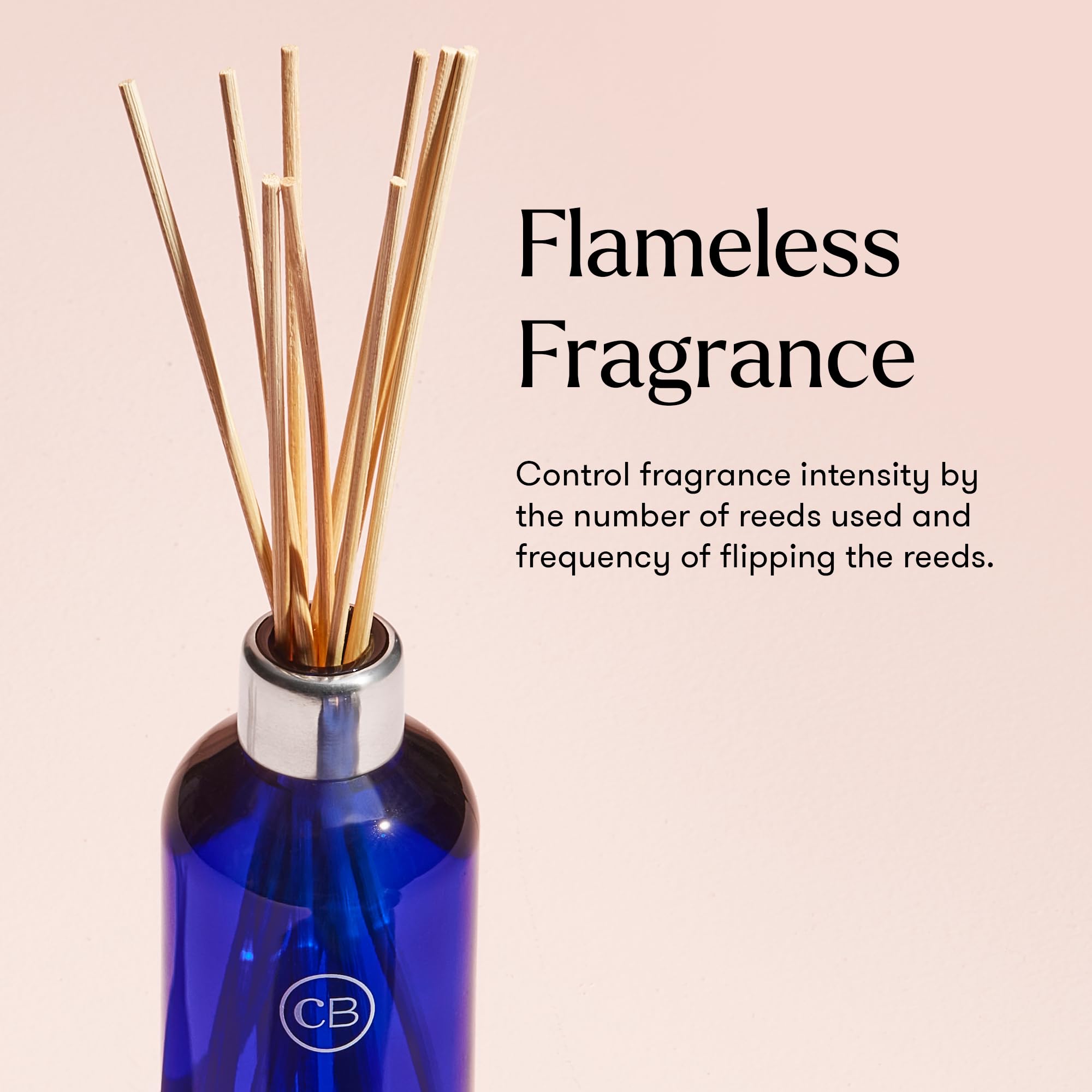 Capri Blue Aloha Orchid Reed Diffuser Set - Includes Reed Diffuser Sticks, Fragrance Oil, and Glass Bottle - Luxury Scented Room Fresheners - Cobalt Blue (8 fl oz) - Image 6