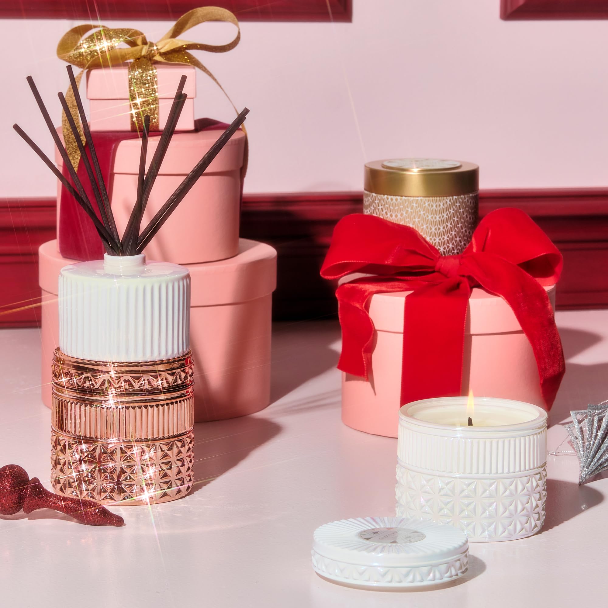 Capri Blue Gilded Muse Faceted Decorative Candle - Scented Candles with Sugared Citrus & Tropical Fruits - Long Lasting Soy Wax Blend - Home Decor Gifts - Volcano (11 Oz) - Image 5