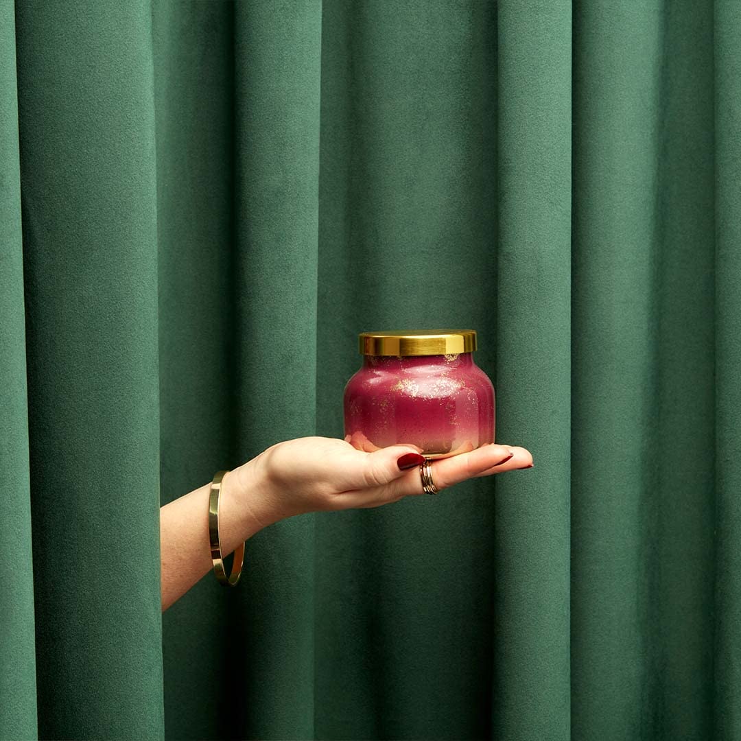 Capri Blue Glimmer Jar Candles - Luxury Holiday Scented Candles for Home - Long Lasting Soy Wax Blend - Scented Holiday & Home Decor - Tinsel & Spice Signature Petite Jar (8 oz) - Image 5