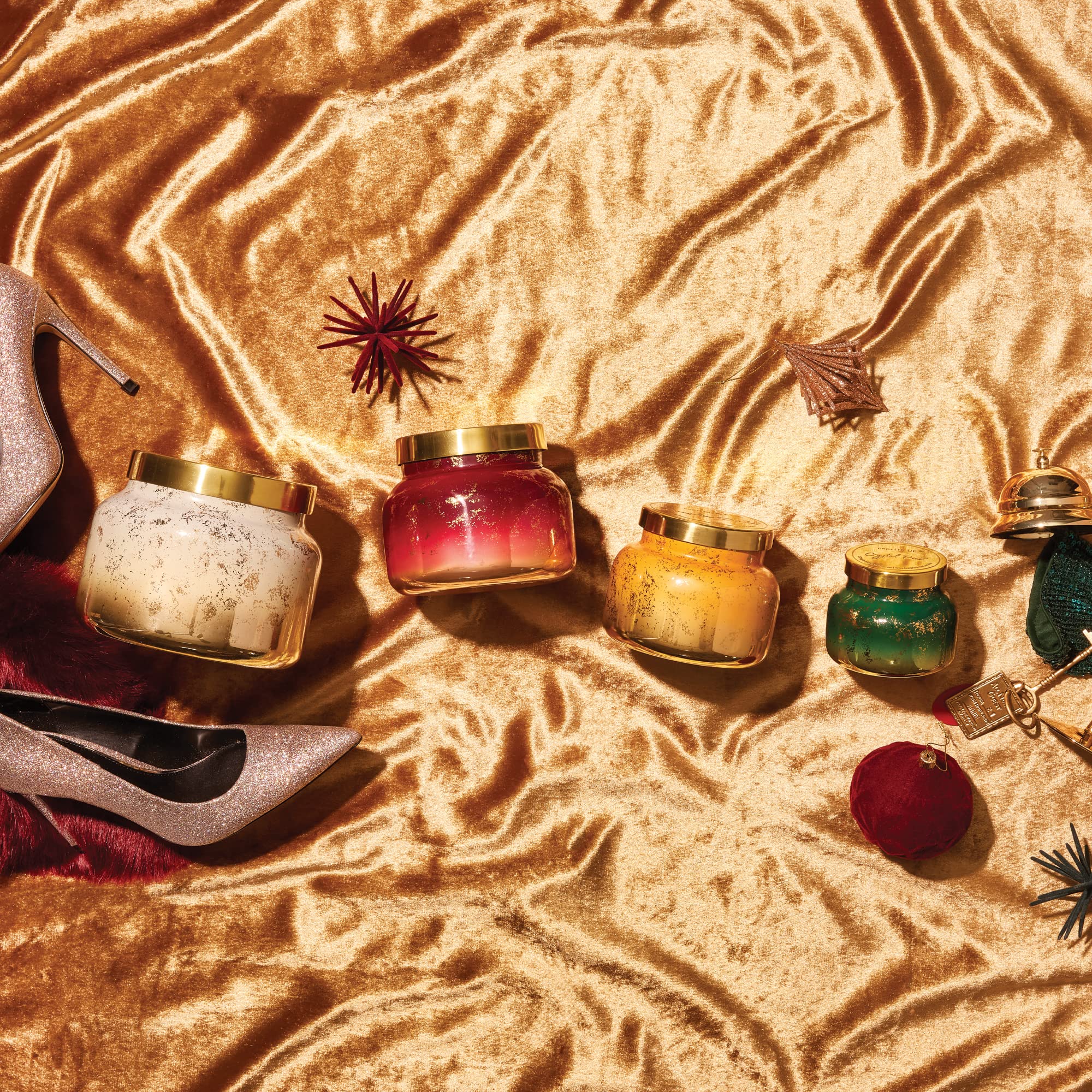 Capri Blue Glimmer Jar Candles - Luxury Holiday Scented Candles for Home - Long Lasting Soy Wax Blend - Scented Holiday & Home Decor - Tinsel & Spice Signature Petite Jar (8 oz) - Image 6