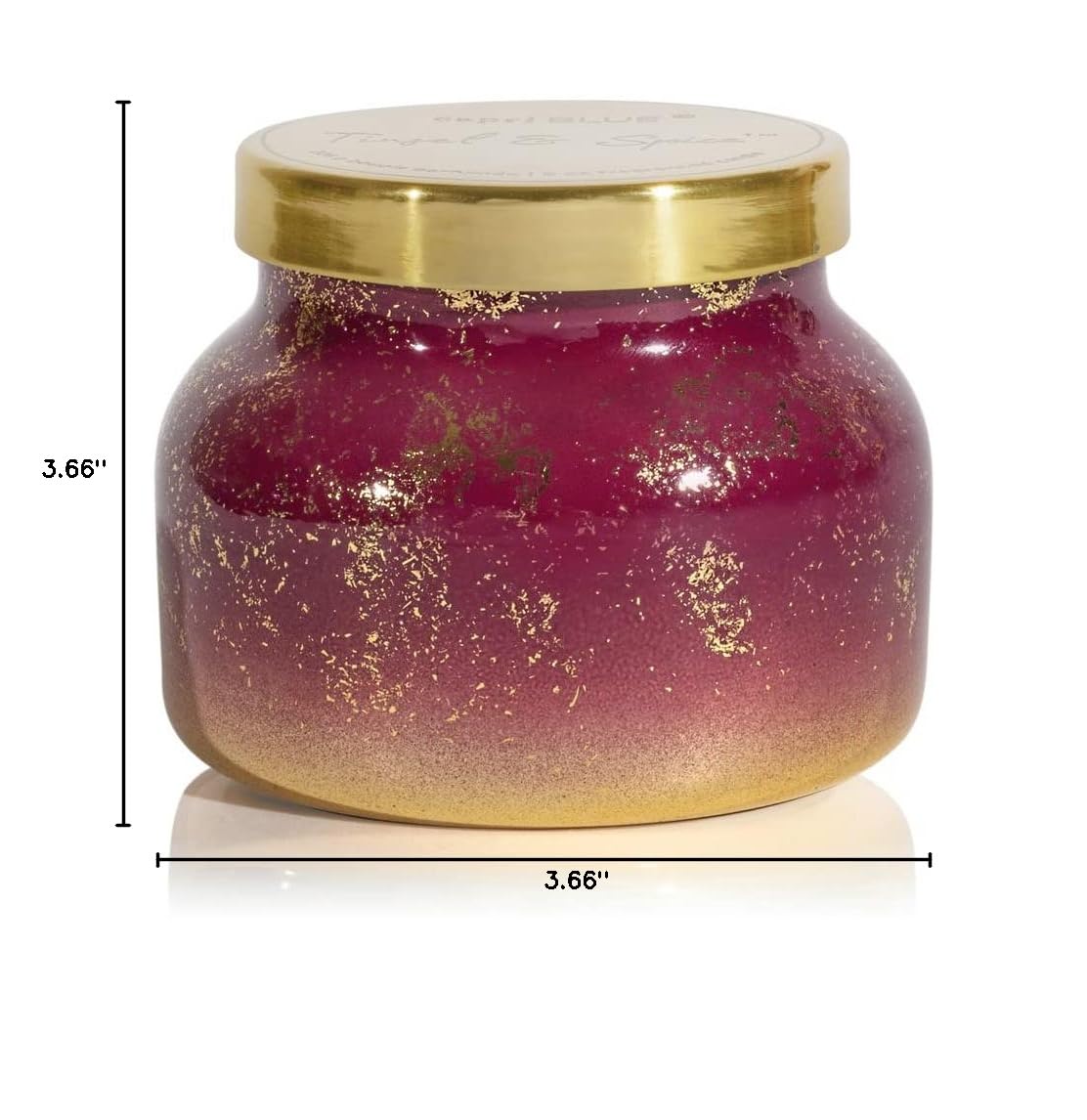 Capri Blue Glimmer Jar Candles - Luxury Holiday Scented Candles for Home - Long Lasting Soy Wax Blend - Scented Holiday & Home Decor - Tinsel & Spice Signature Petite Jar (8 oz) - Image 8