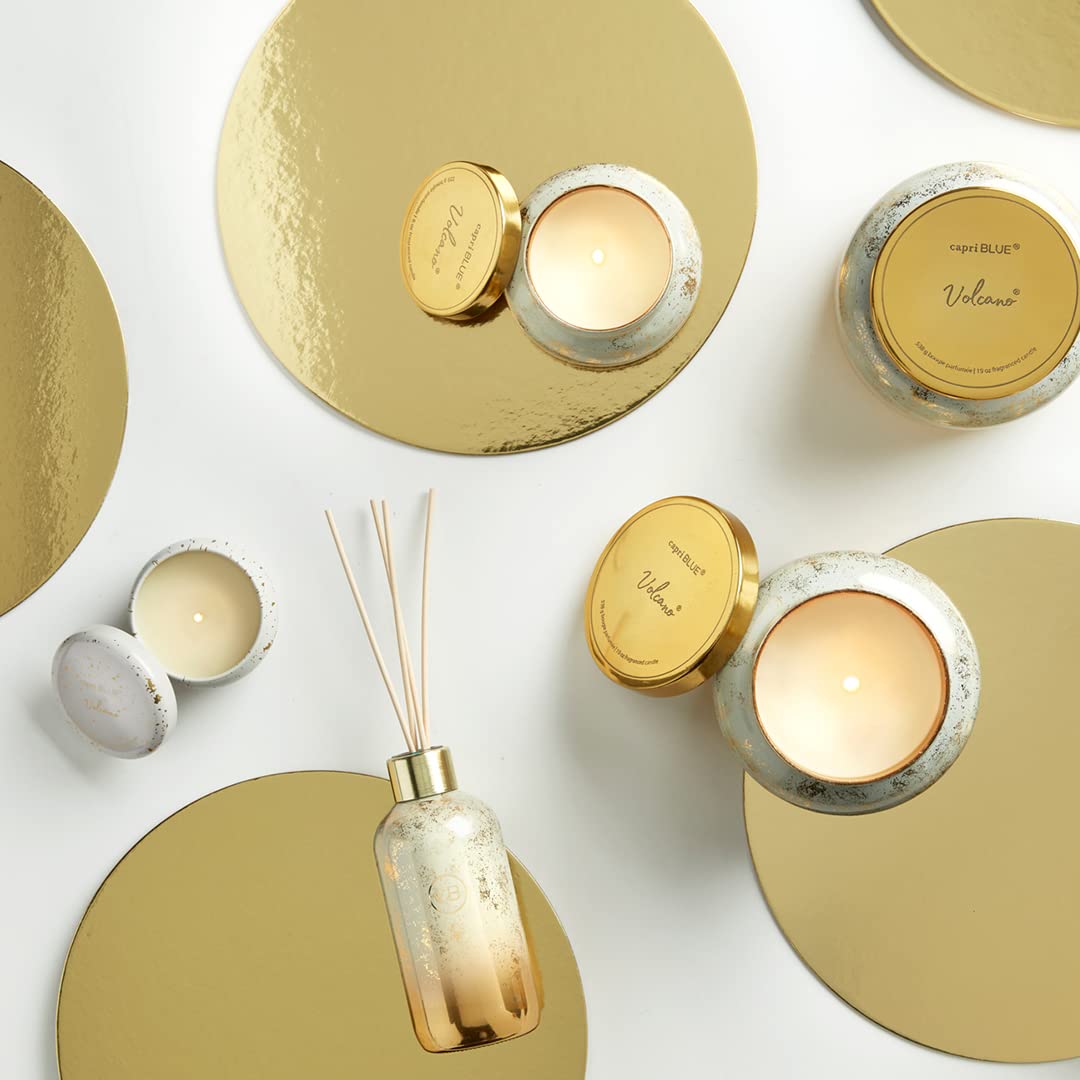 Capri Blue Glimmer Reed Diffuser Set - Includes Diffuser Sticks, Scented Oil, and Decorative Glass Bottle - Home Decor Room Freshener - Home Fragrance (Volcano, 8 fl oz) - Image 5