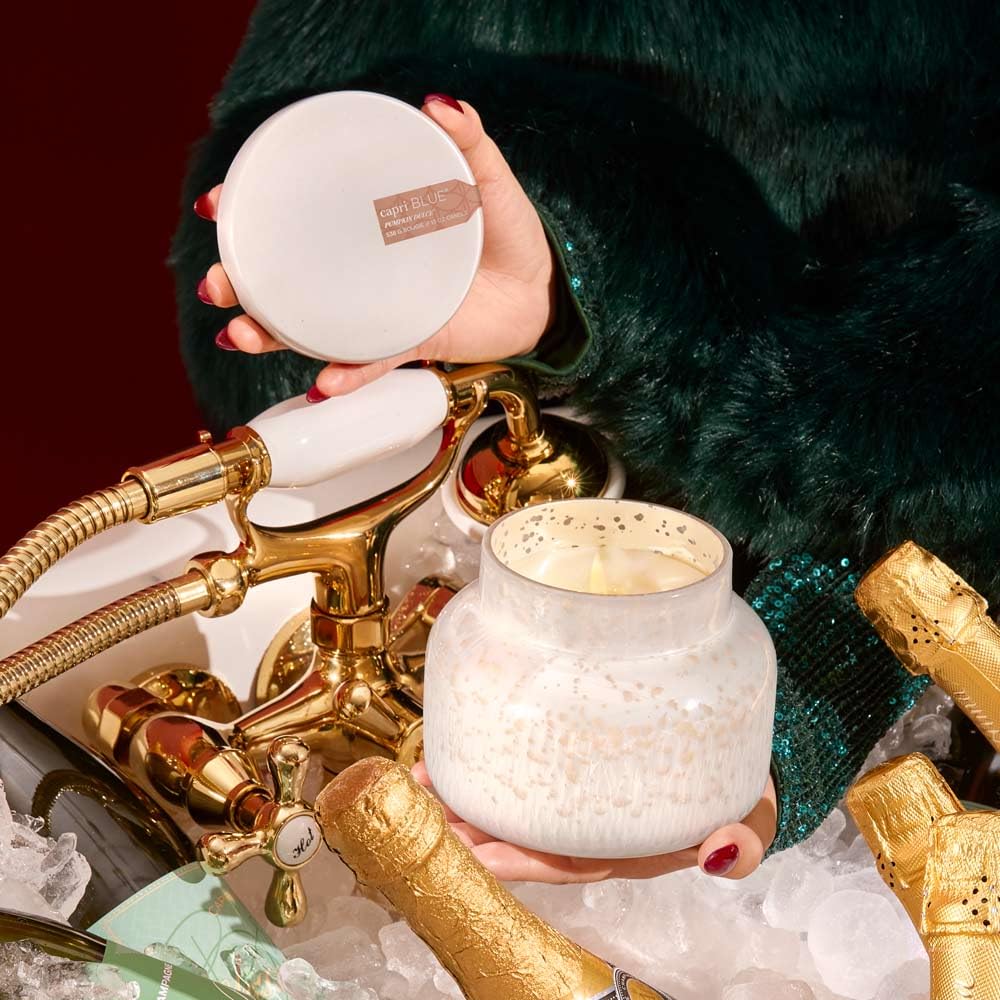 Capri Blue Holiday Mercury Jar Candle - Soy Blend - Fall Candles for Home Scented with White Pumpkin, Nutmeg & Vanilla - Pumpkin Candle for Fall Decor - Signature (Pumpkin Dulce, 19 oz) - Image 4