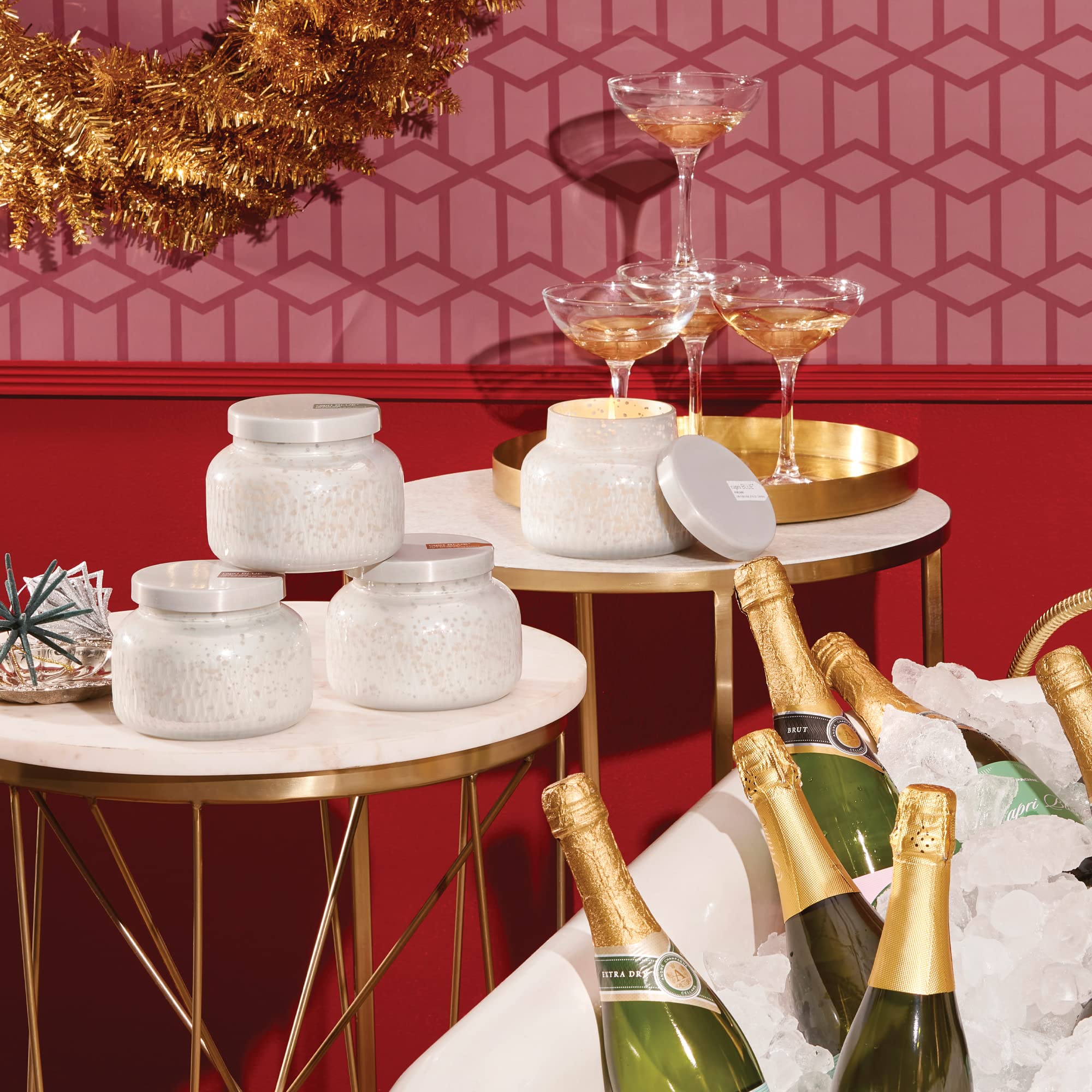 Capri Blue Holiday Mercury Jar Candle - Soy Blend - Fall Candles for Home Scented with White Pumpkin, Nutmeg & Vanilla - Pumpkin Candle for Fall Decor - Signature (Pumpkin Dulce, 19 oz) - Image 6