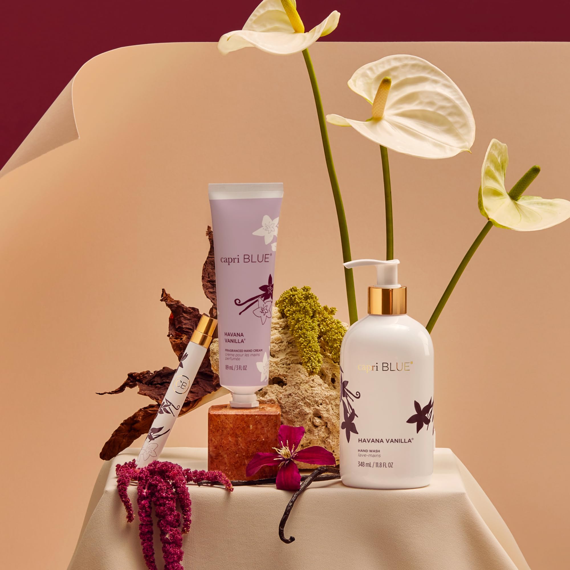 Capri Blue Moisturizing Hand Creams Travel Size – Flora Edit Collection – Nourishing Hand Creams for Dry Cracked Hands with Jojoba Oil & Shea Butter – Skin Care (Havana Vanilla 3, oz pack of 2) - Image 4