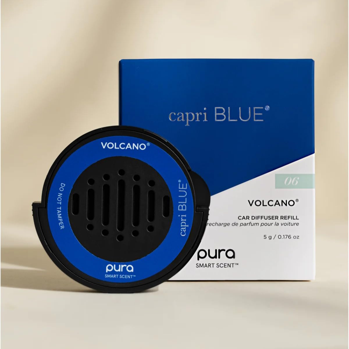 Capri Blue Pura Car Diffuser Refills - Includes 2 Car Air Freshener Pura Scent Diffusers - Long Lasting Air Freshener - Refills Only - Notes of Sugared Citrus & Tropical Fruits (Volcano, 2 Pack) - Image 6
