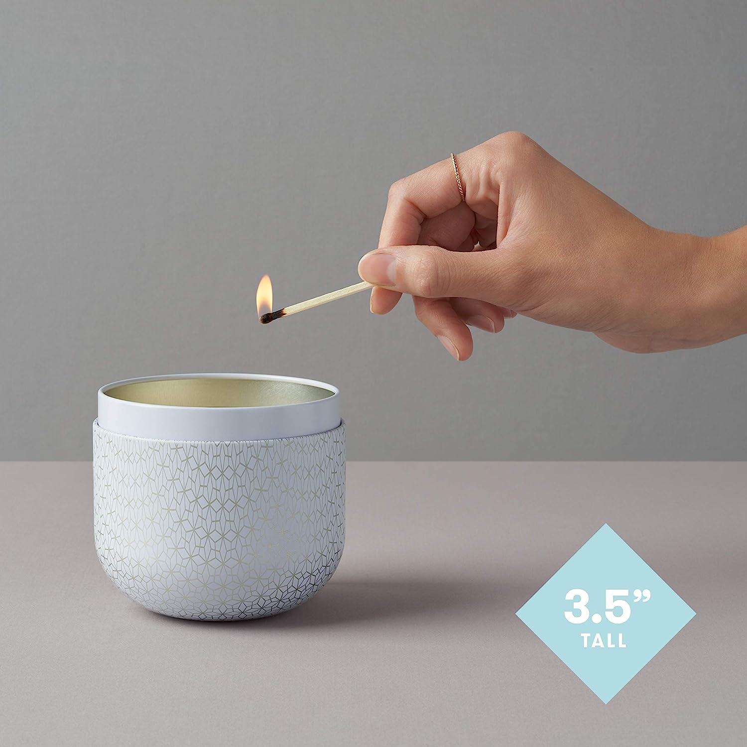 Capri Blue Scented Candle with Muse Tin Holder - Luxury Candles for Home Scented with Tropical Fruits & Sugared Citrus - Long Lasting Soy Wax Blend (Volcano, 12.5 Oz) - Image 4