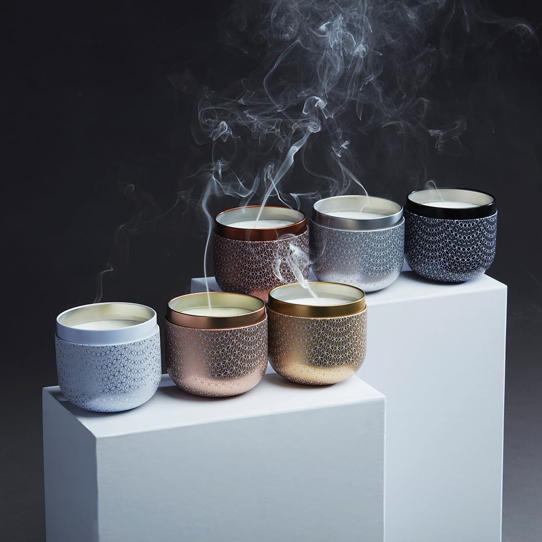 Capri Blue Scented Candle with Muse Tin Holder - Luxury Candles for Home Scented with Tropical Fruits & Sugared Citrus - Long Lasting Soy Wax Blend (Volcano, 12.5 Oz) - Image 7