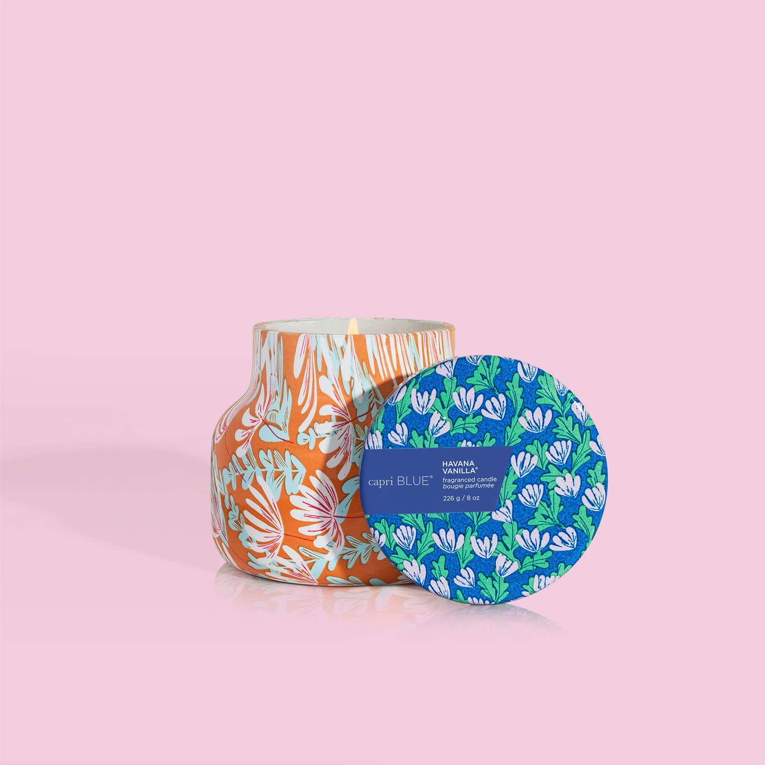 Capri Blue Scented Candles - Pattern Play Glass Jar Candles - Long Lasting Soy Wax Blend - Luxury Home Decor - Notes of Vanilla, Bergamot, & Sandalwood - Gifts for Women (Havana Vanilla, 8 oz) - Image 7