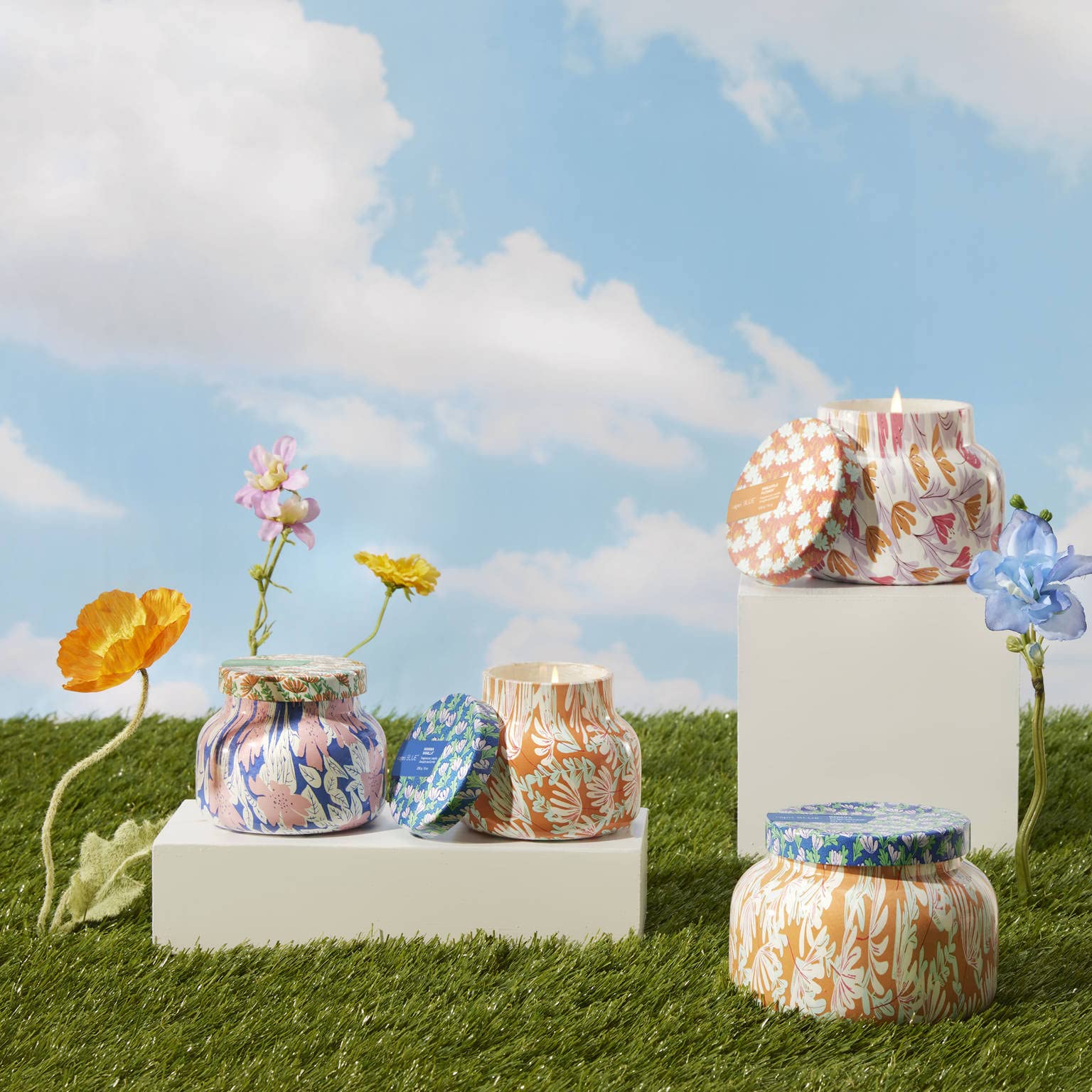 Capri Blue Scented Candles - Pattern Play Glass Jar Candles - Long Lasting Soy Wax Blend - Luxury Home Decor - Notes of Vanilla, Bergamot, & Sandalwood - Gifts for Women (Havana Vanilla, 8 oz) - Image 4