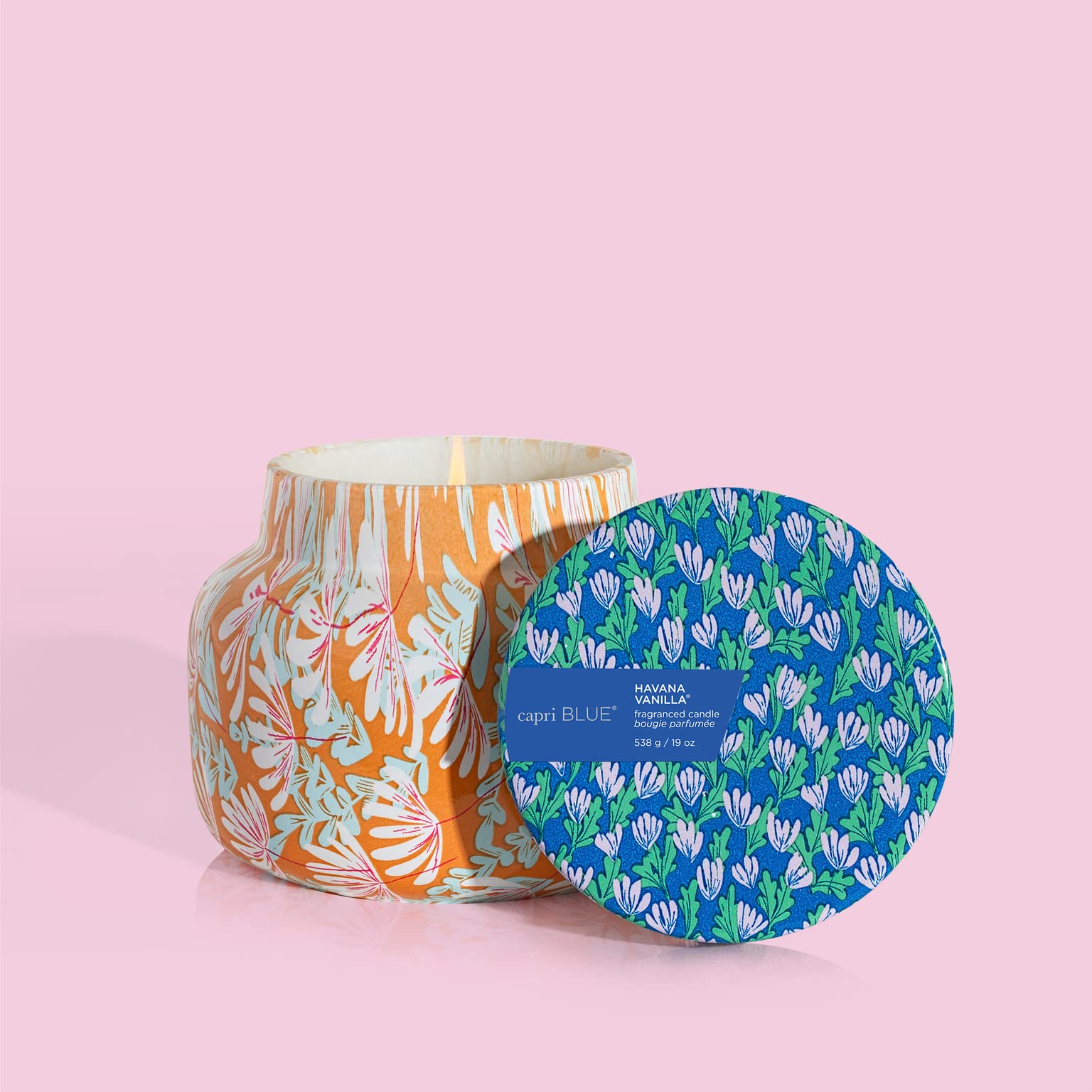 Capri Blue Scented Candles - Pattern Play Glass Jar Candles - Long Lasting Soy Wax Blend - Luxury Home Decor - Notes of Vanilla, Bergamot, & Sandalwood - Gifts for Women (Havana Vanilla, 19 oz) - Image 7