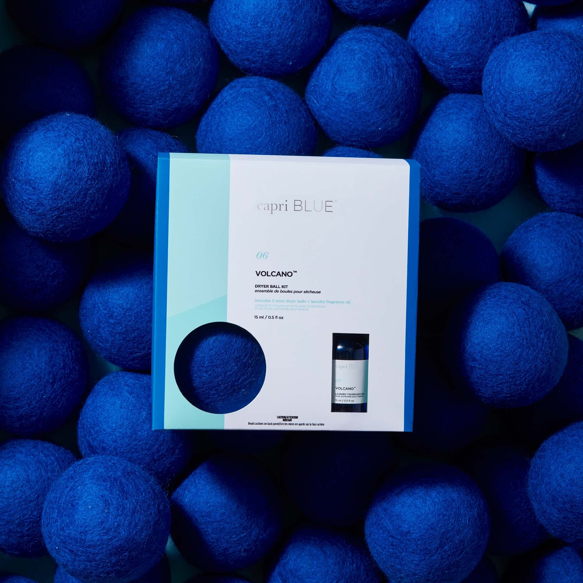 Capri Blue Volcano Dryer Ball Kit – Includes 3 100% Wool Dryer Balls +1 Volcano Laundry Fragrance Oil – Reusable Dryer Balls Eliminate Wrinkles, Static & Lint – Cruelty Free & Non-Toxic Laundry Balls - Image 6