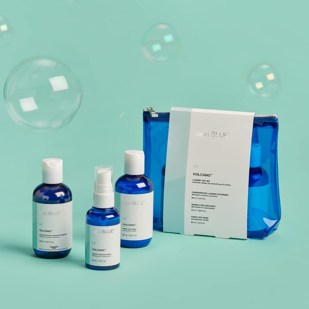Capri Blue Volcano Laundry Gift Set - Includes Non-Toxic Laundry Detergent, Fabric Softener Liquid, and Wrinkle Release Spray - Vegan & Cruelty Free Laundry Supplies - Image 4