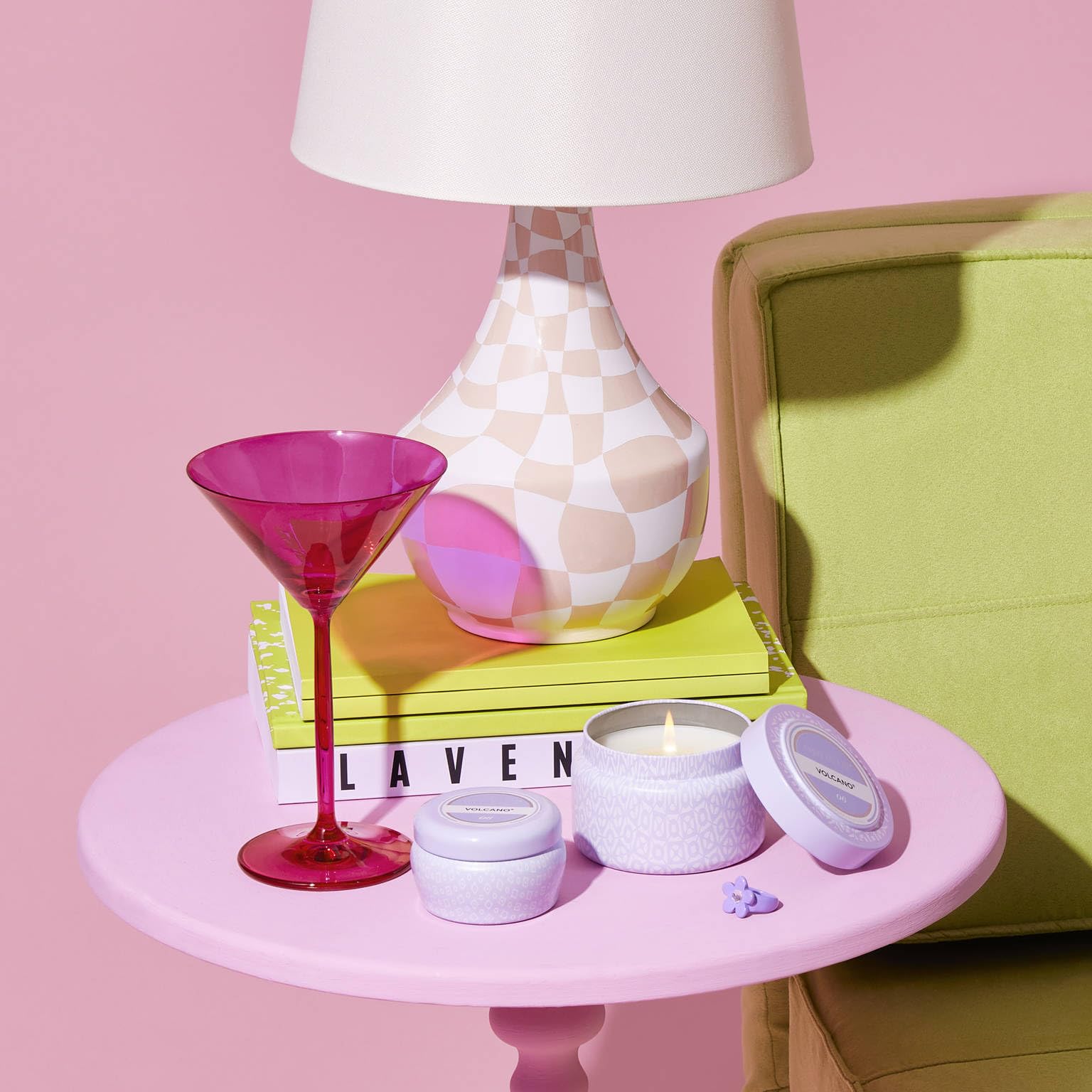 Capri Blue Volcano Scented Mini Tin Jar Candle - Printed Mini Tin Candles for Home Scented with Tropical Fruit & Sugared Citrus - Long Lasting Soy Wax Blend - Lavender Colored (3 oz) - Image 4